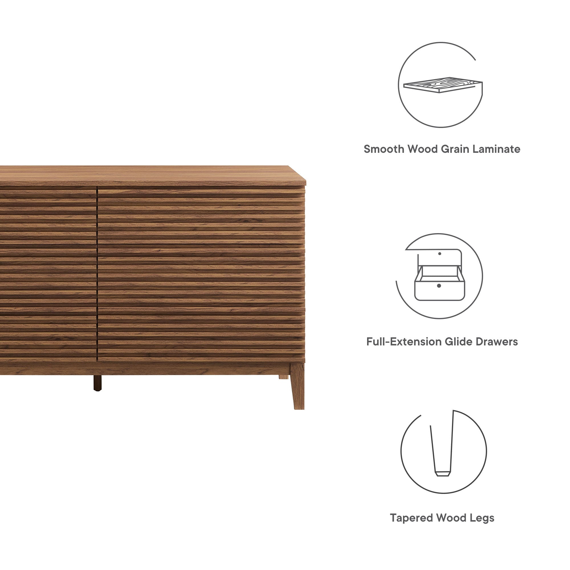 Render 63‚Äö√Ñ√π 6-Drawer Dresser By HouseBean