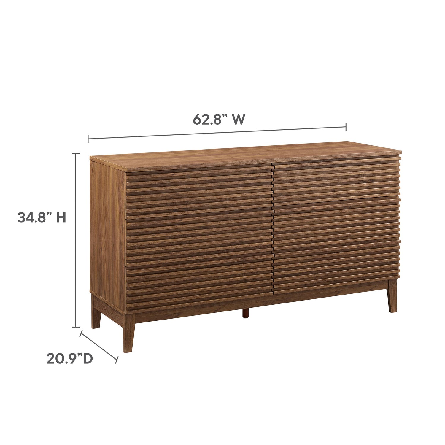 Render 63‚Äö√Ñ√π 6-Drawer Dresser By HouseBean