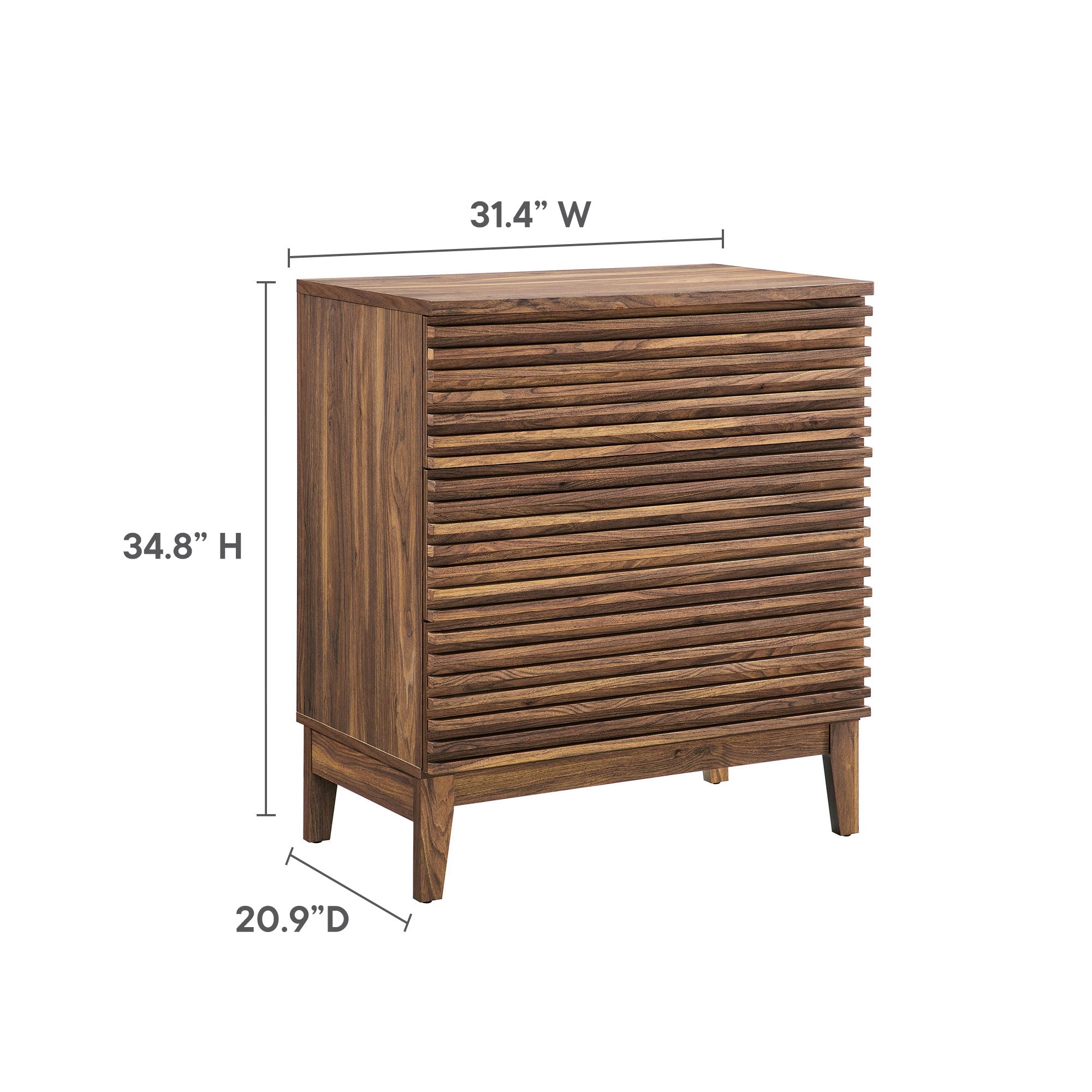 Render Large 3-Drawer Nightstand By HouseBean