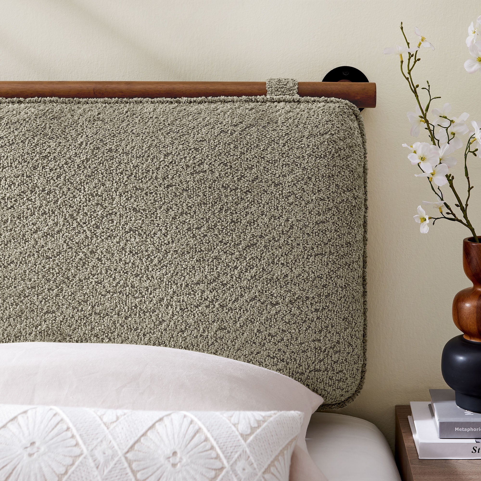 Anela Wall-Mounted Upholstered Headboard By HouseBean