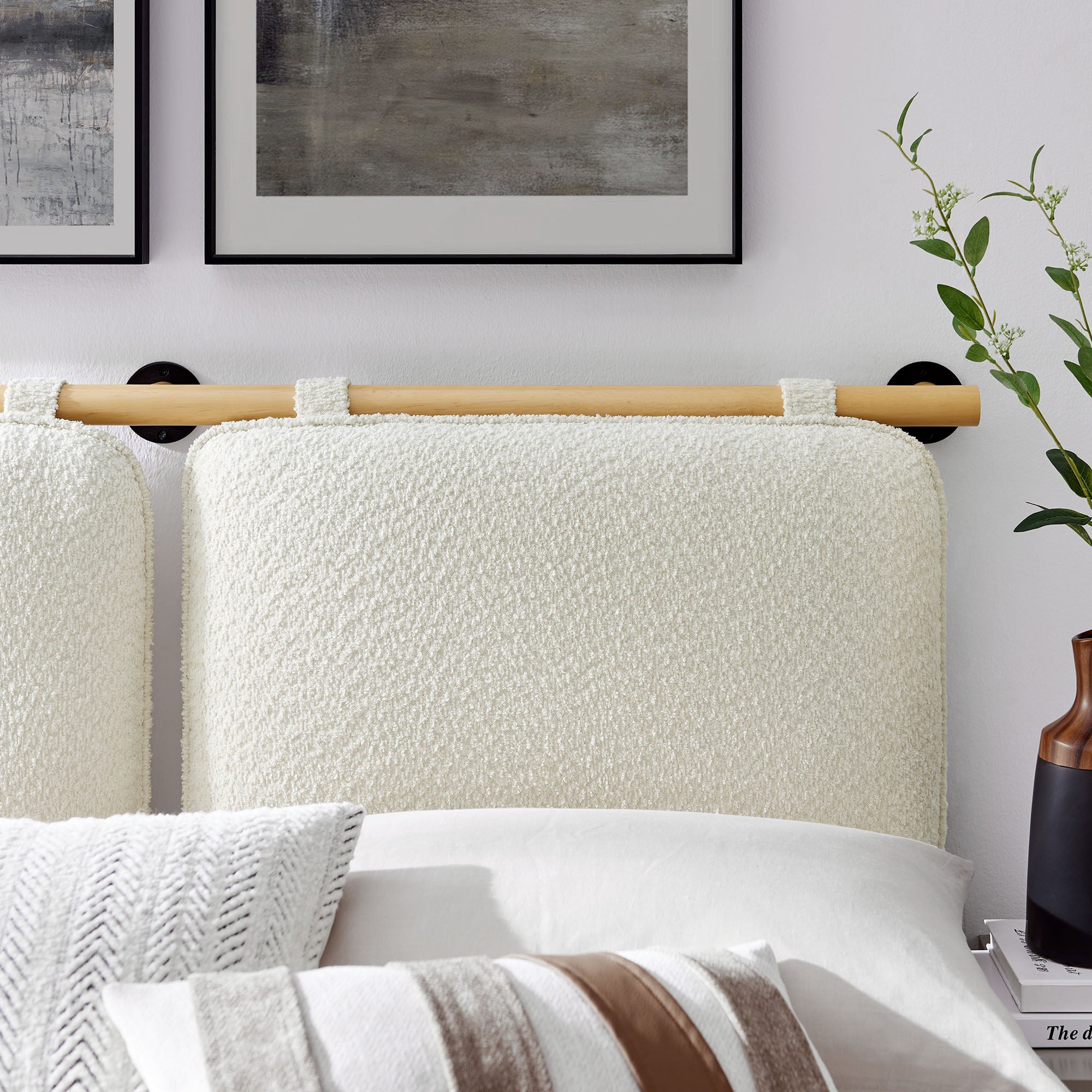 Anela Wall-Mounted Upholstered Headboard By HouseBean