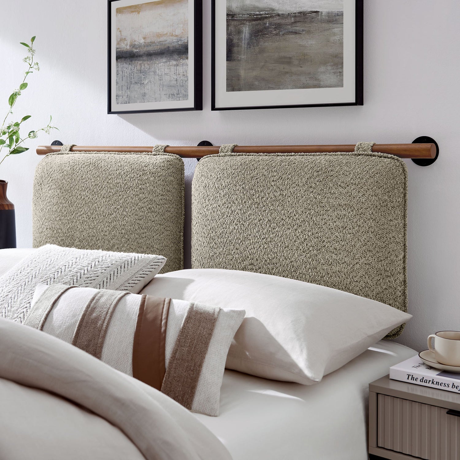 Anela Wall-Mounted Upholstered Headboard By HouseBean