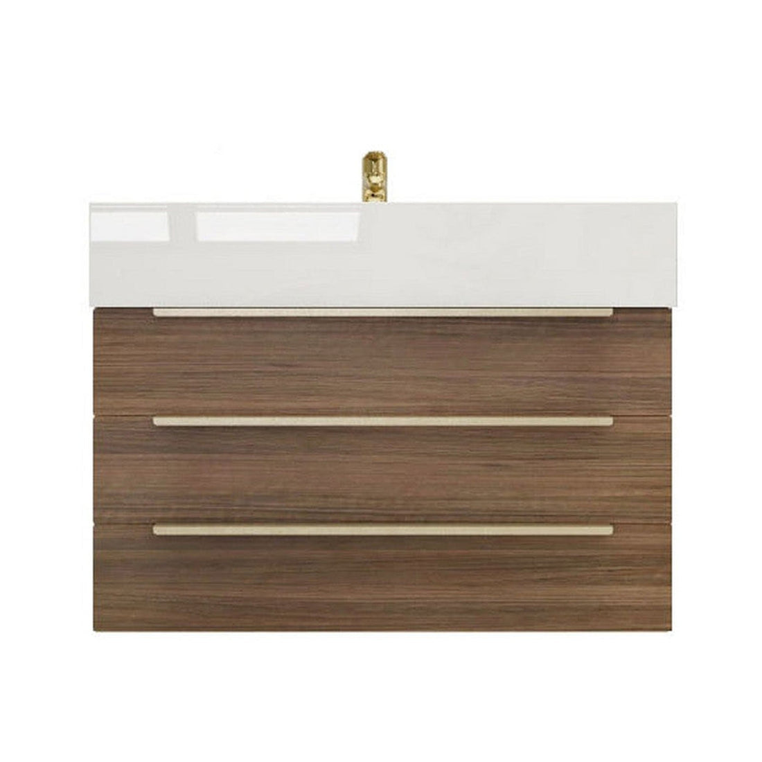 Elara 30&quot; Rosewood Wall-Mounted Vanity With Single Reinforced White Acrylic Sink