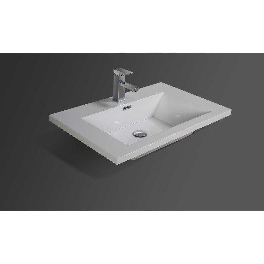 Boho Elegance 30&quot; High Gloss White Wall-Mounted Vanity With Single Reinforced White Acrylic Sink