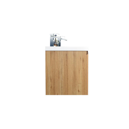 Boho Elegance 60&quot; Nature Oak Wall-Mounted Vanity With Double Reinforced White Acrylic Sinks