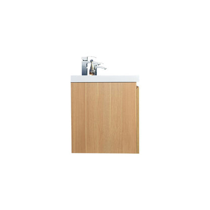 Boho Elegance 60&quot; White Oak Wall-Mounted Vanity With Double Reinforced White Acrylic Sinks