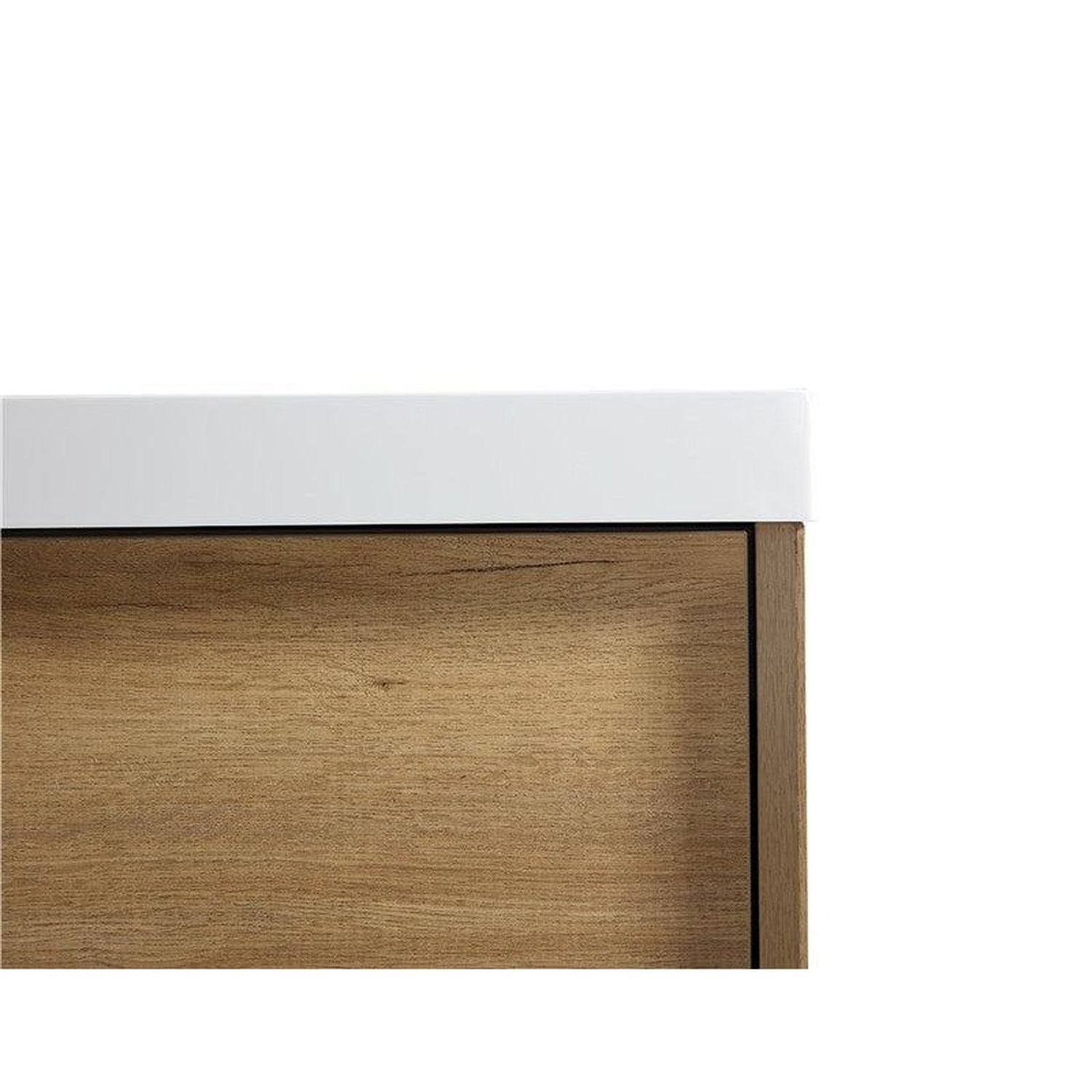 Noble 36&quot; White Oak Wall-Mounted Vanity With Single Reinforced White Acrylic Sink