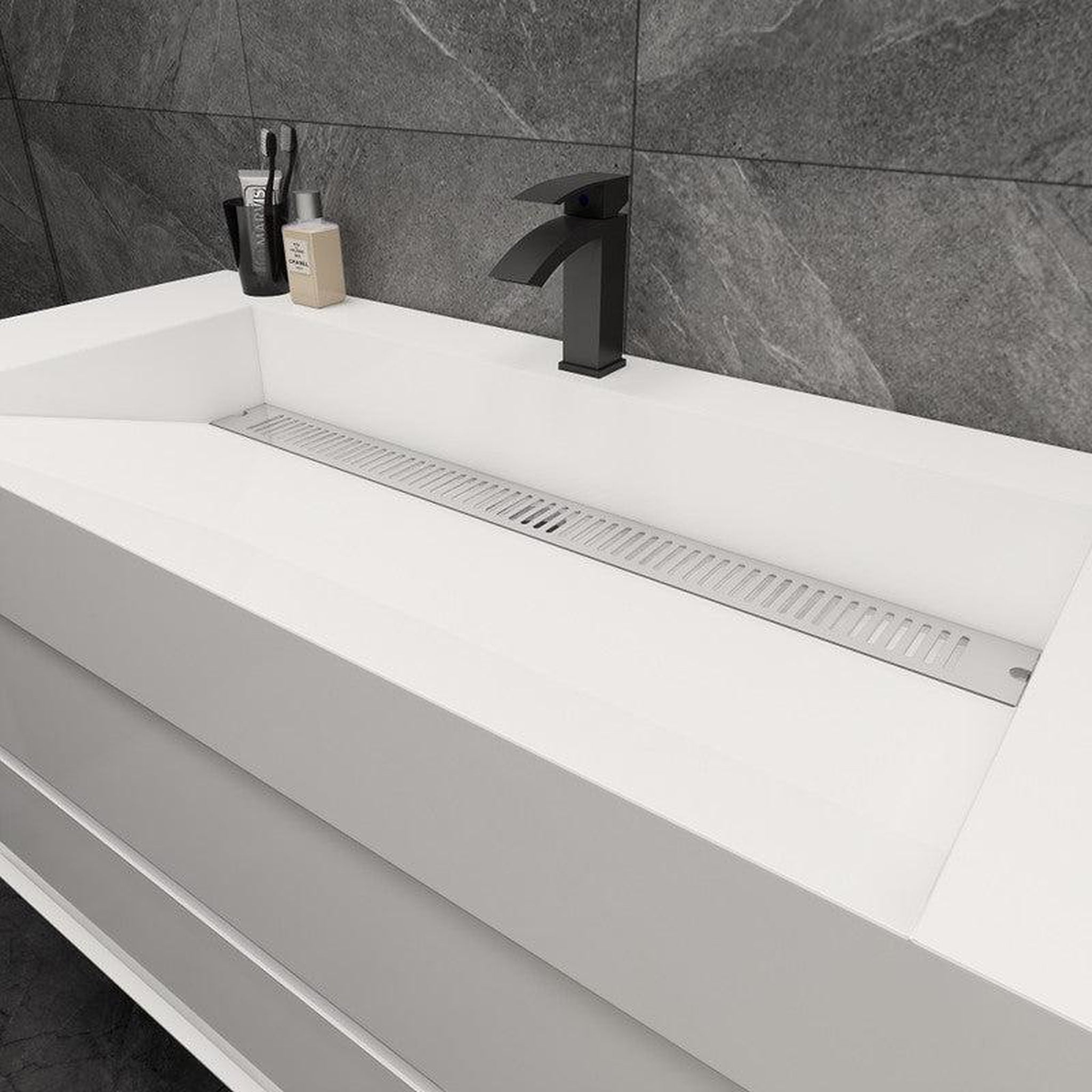 Prime 48&quot; Gloss White Wall-Mounted Vanity With Single Reinforced White Acrylic Sink