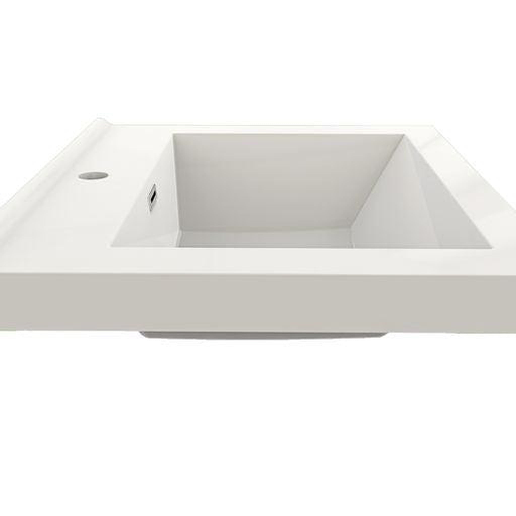 Eden 24&quot; White Oak Wall-Mounted Modern Vanity With Single Reinforced White Acrylic Sink