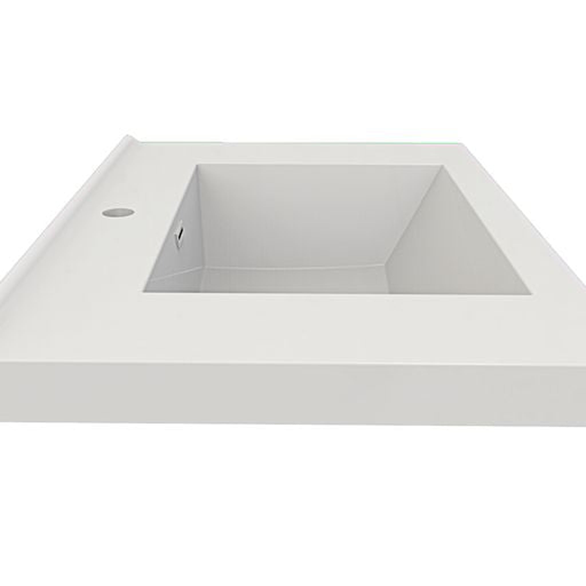 Eden 30&quot; White Oak Wall-Mounted Modern Vanity With Single Reinforced White Acrylic Sink