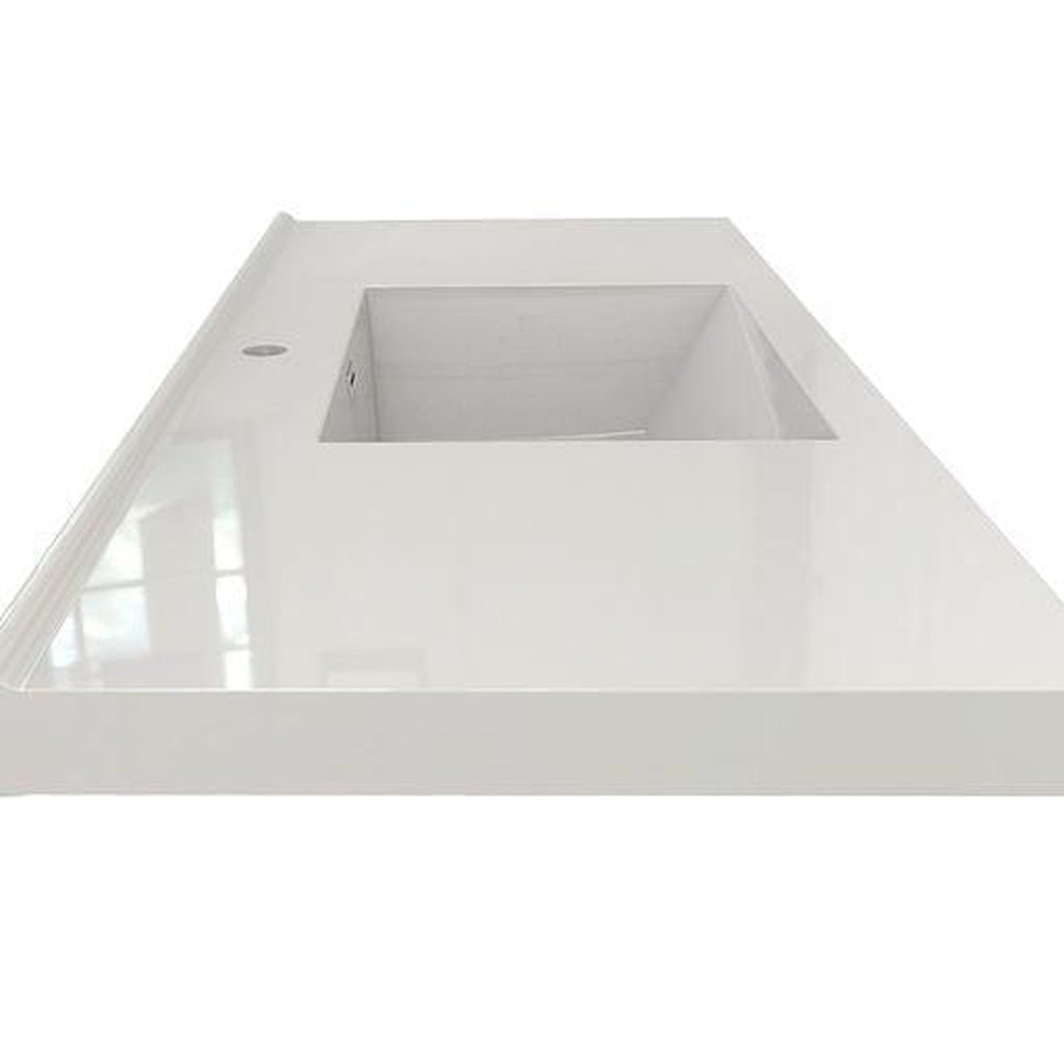 Eden 48&quot; High Gloss White Wall-Mounted Modern Vanity With Single Reinforced White Acrylic Sink