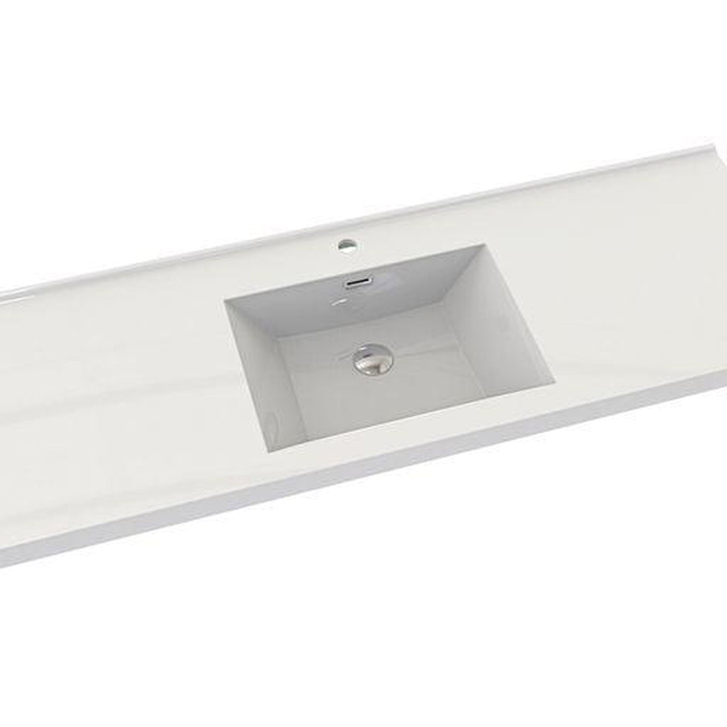 Eden 60&quot; High Gloss White Wall-Mounted Modern Vanity With Single Reinforced White Acrylic Sink