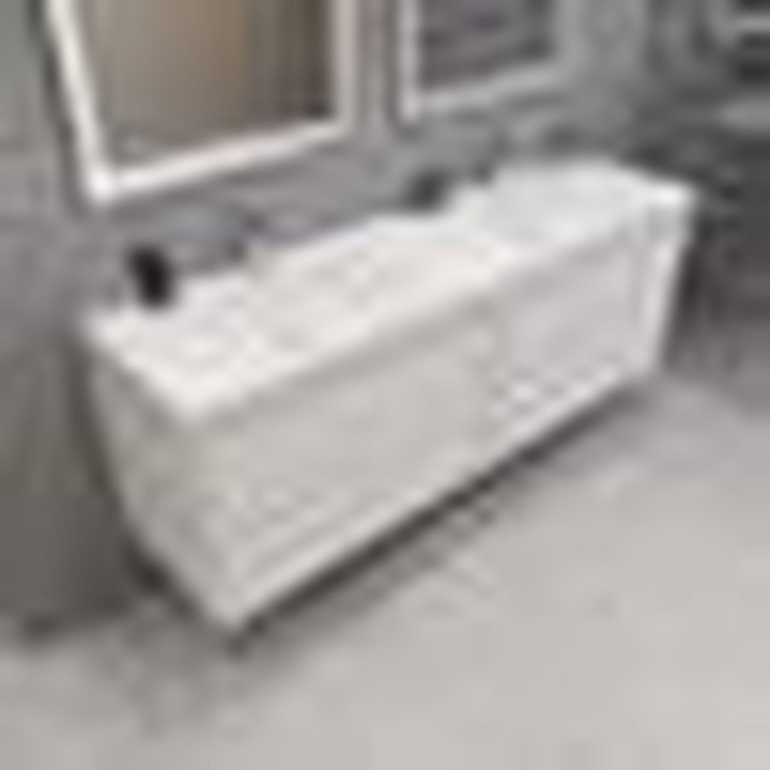 Eden 72&quot; 3-Piece High Gloss White Wall-Mounted Modern Vanity With Double Reinforced White Acrylic Sinks