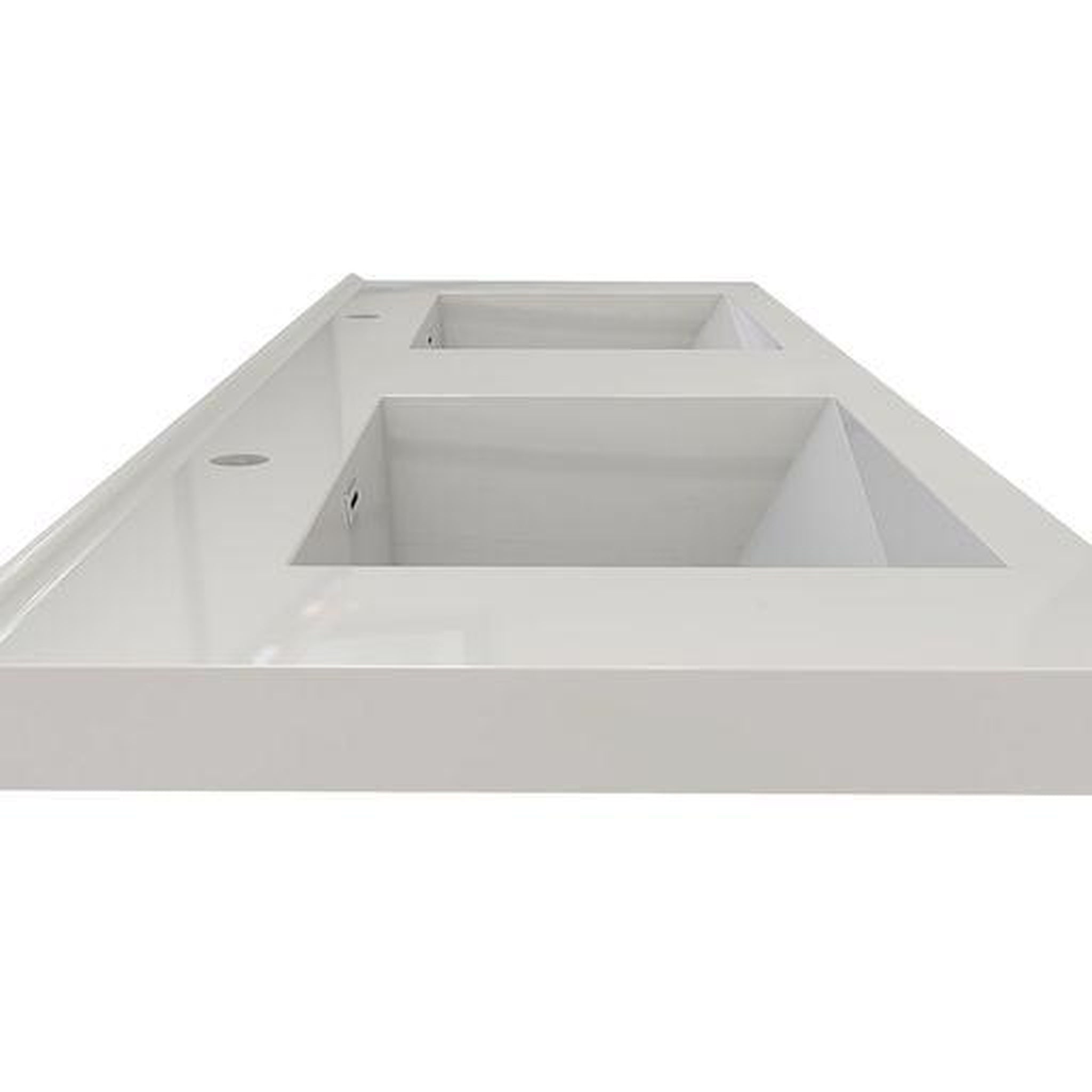 Eden 72&quot; 3-Piece White Oak Wall-Mounted Modern Vanity With Double Reinforced White Acrylic Sinks