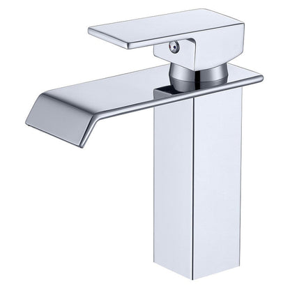BathCraft Nelli 6&quot; x 7&quot; Single Hole Chrome Single Handle Centerset Faucet