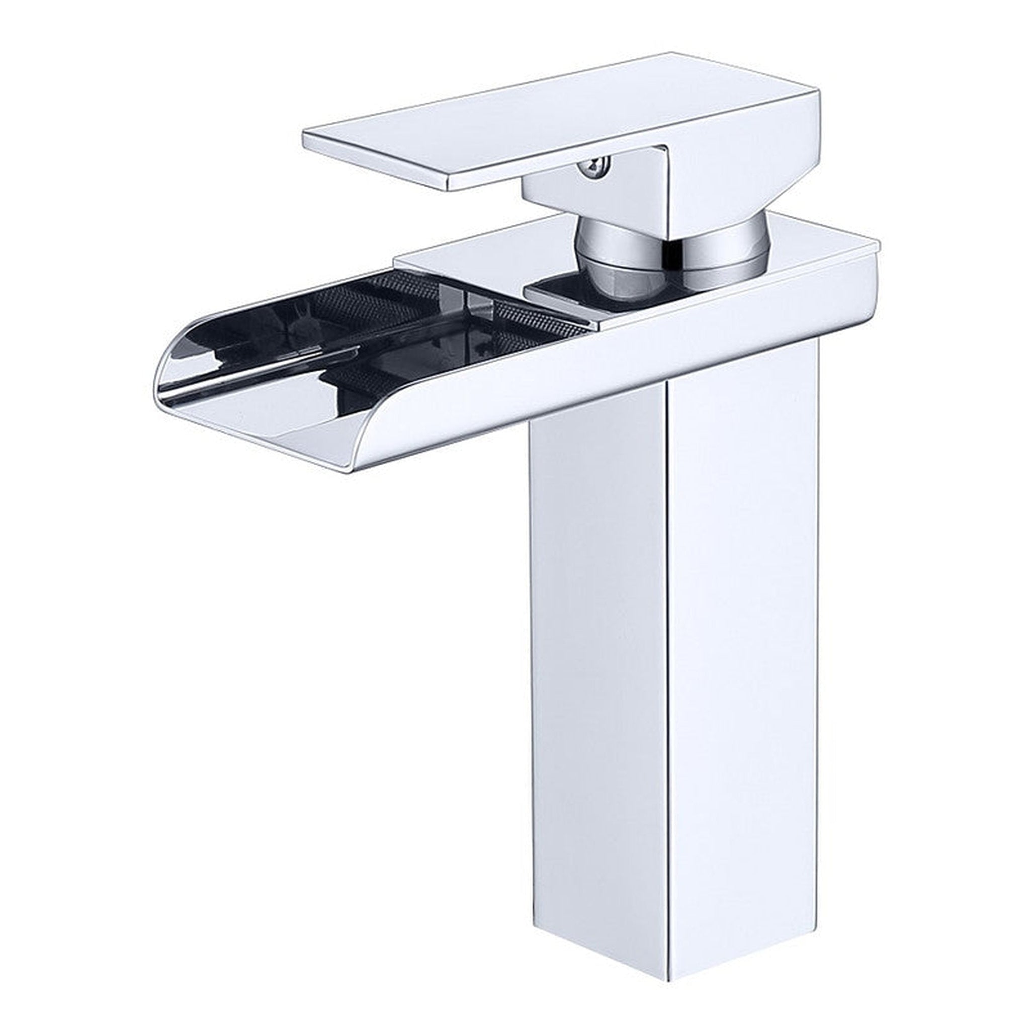 BathCraft Nelli 6&quot; x 7&quot; Single Hole Chrome Waterfall Faucet