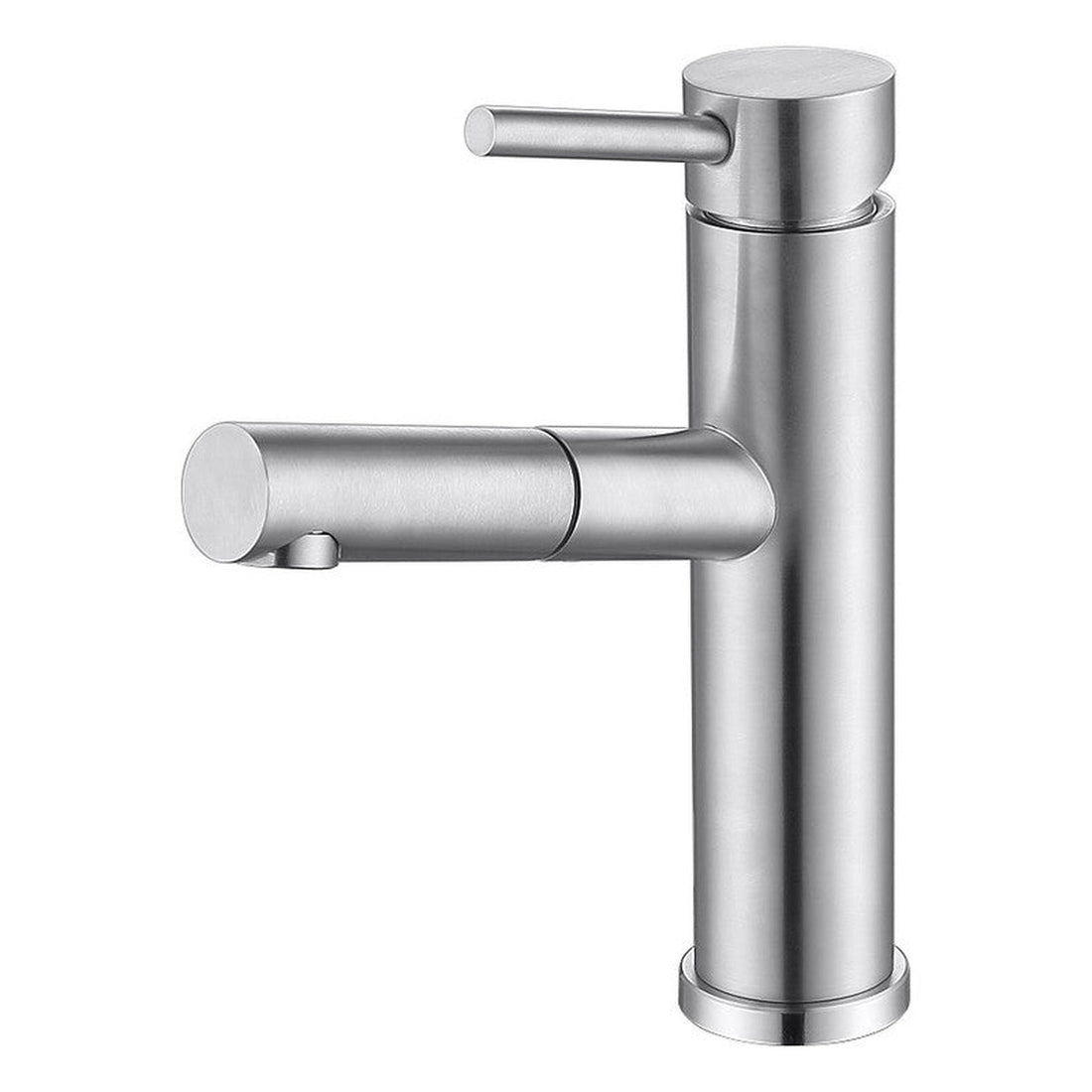 BathCraft Nelli 7&quot; x 9&quot; Single Hole Brushed Nickel Pullout Spout Faucet