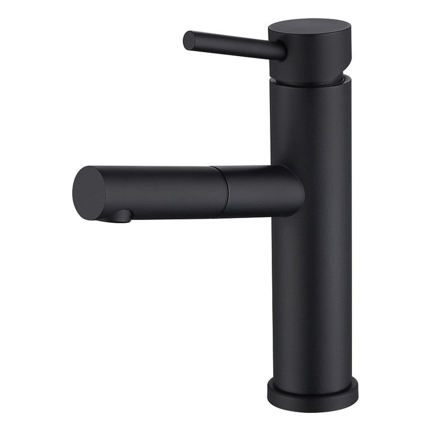 BathCraft Nelli 7&quot; x 9&quot; Single Hole Matte Black Pullout Spout Faucet