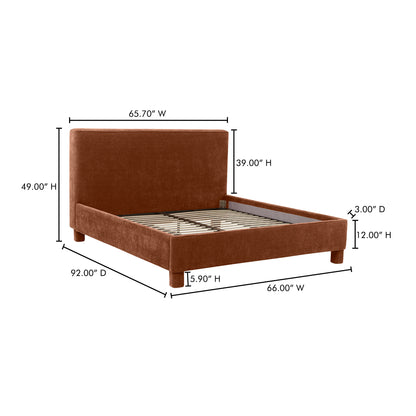 Nia King Bed Beds, Grey / Oak Veneer over MDF Frame