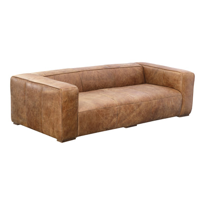 Birming Sofa Dark Brown Leather Sofas, Brown / Hardwood and Plywood Frame