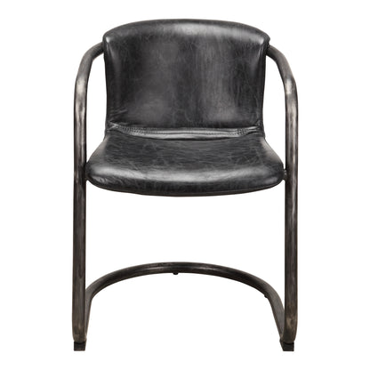 Luxor Club Chair Black Accent Chairs, Black / Iron Frame