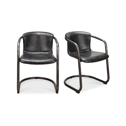 Luxor Club Chair Black Accent Chairs, Black / Iron Frame