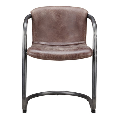 Pertha Club Chair Accent Chairs, Brown / Iron Frame