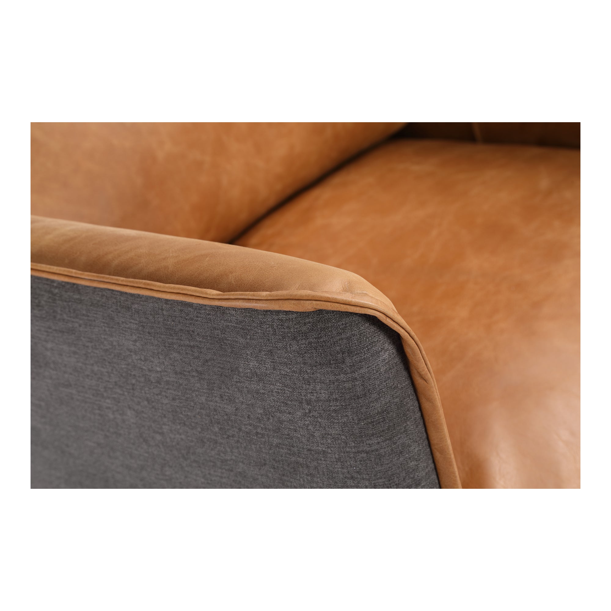 Conor Club Chair Accent Chairs, Brown / Iron Frame