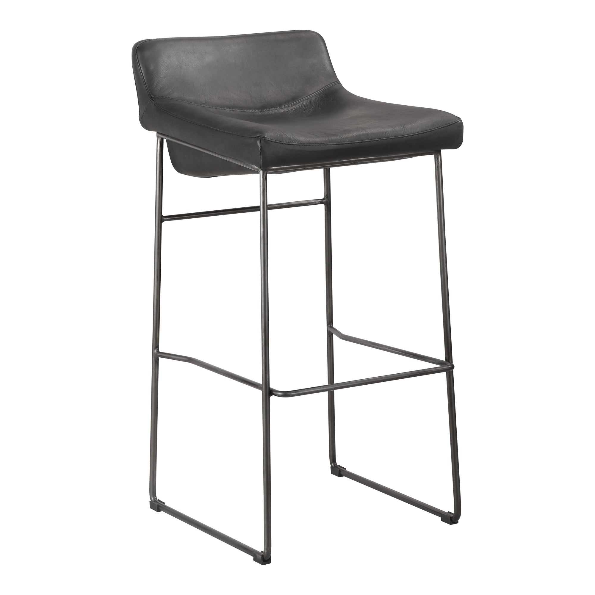 Shelby Counter Stool Black Counter Stools, Black / Steel Legs