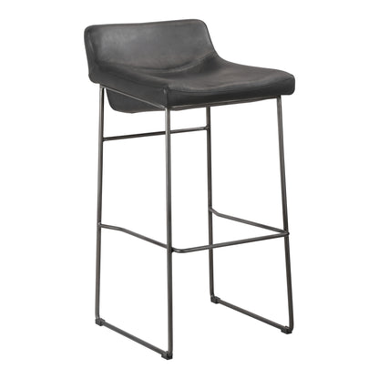 Shelby Counter Stool Black Counter Stools, Black / Steel Legs