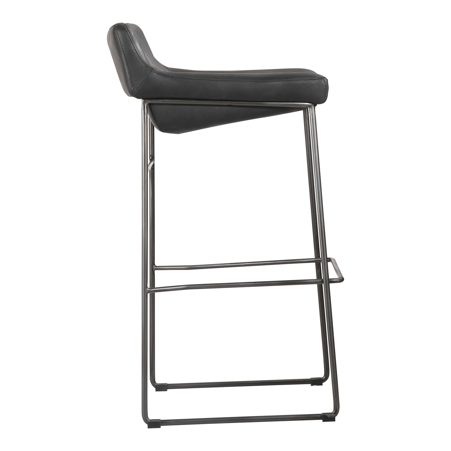 Shelby Counter Stool Black Counter Stools, Black / Steel Legs