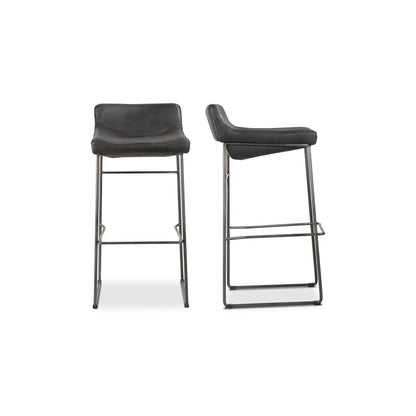 Shelby Counter Stool Black Counter Stools, Black / Steel Legs