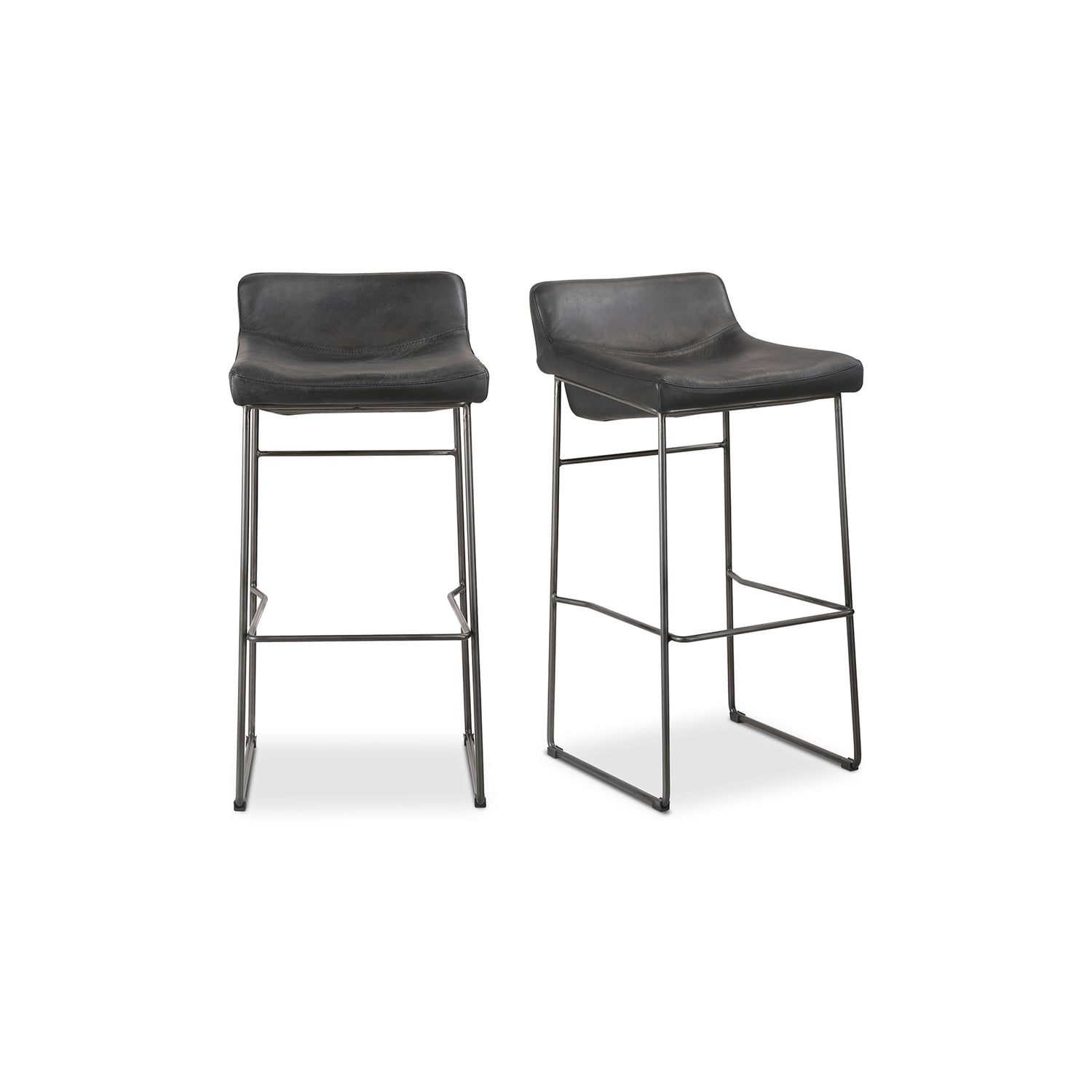 Shelby Counter Stool Black Counter Stools, Black / Steel Legs