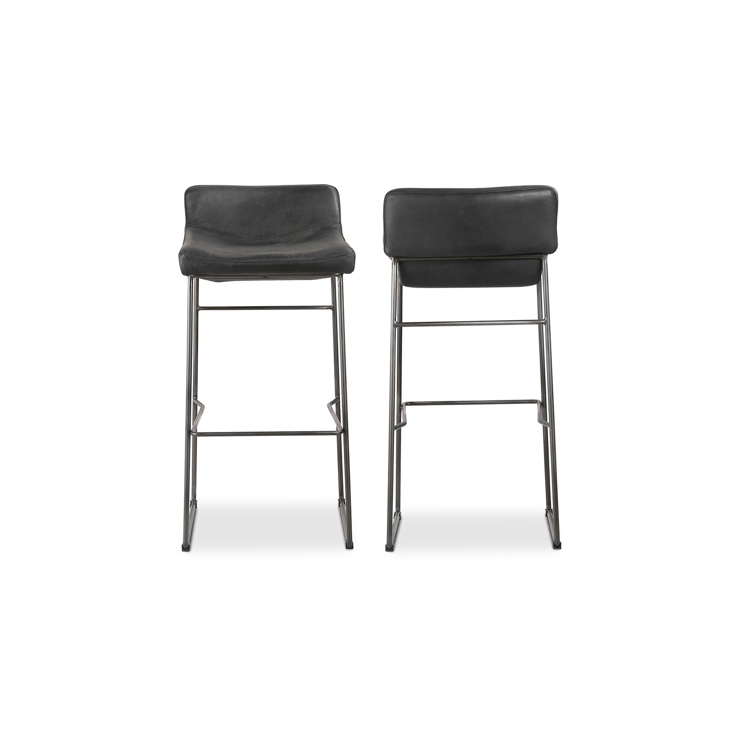 Shelby Counter Stool Black Counter Stools, Black / Steel Legs