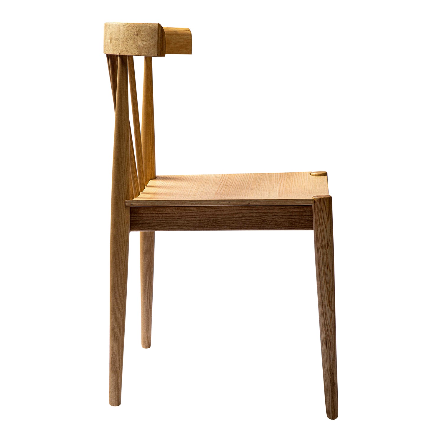 Lissy Dining Chair Dining Chairs, Brown / Solid Walnut Legs