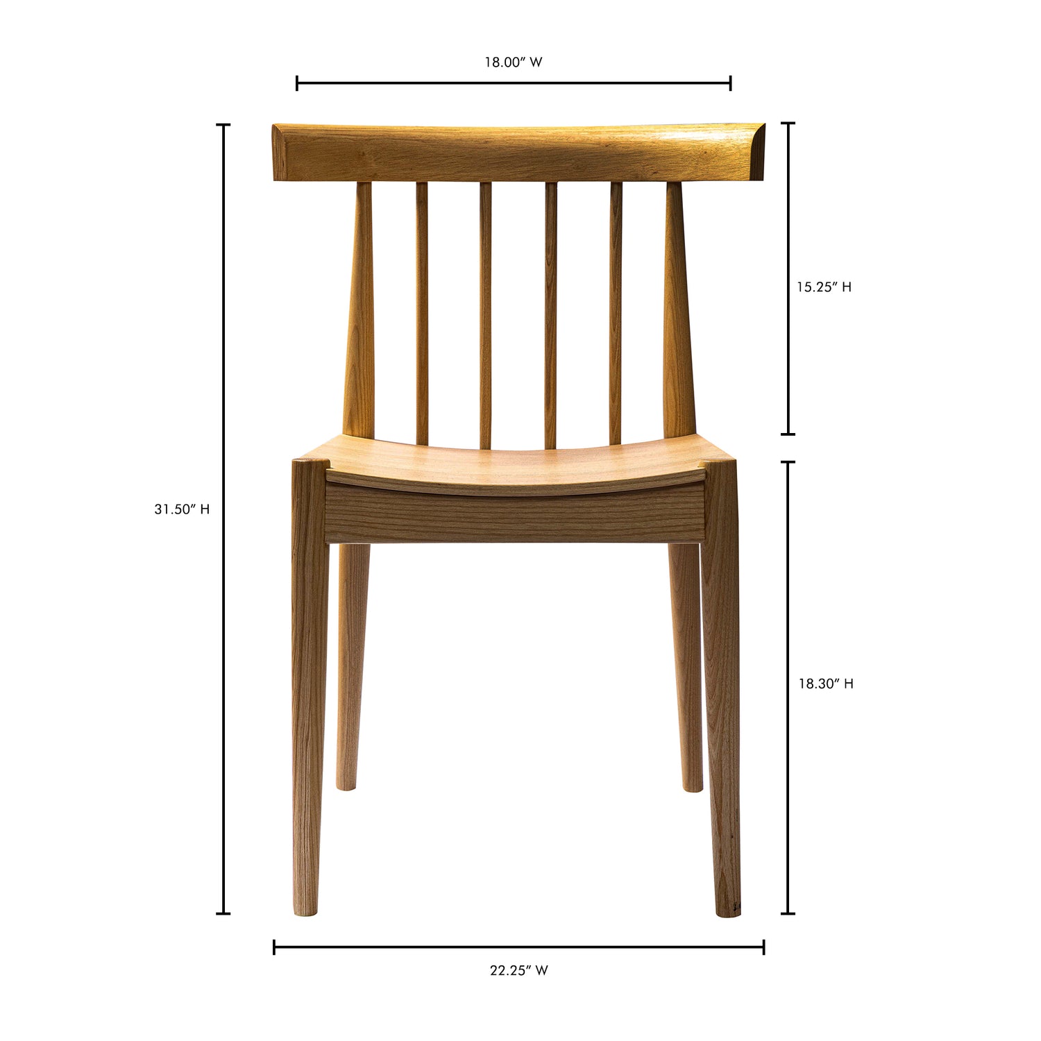 Lissy Dining Chair Dining Chairs, Brown / Solid Walnut Legs