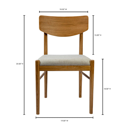 Dey Dining Chair Dining Chairs, Natural / Solid White Ash
Legs