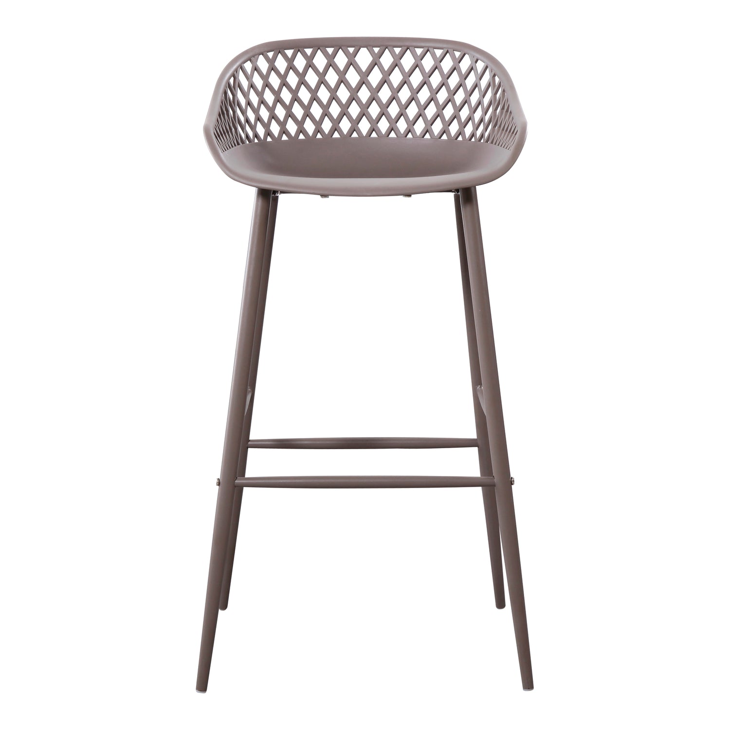 Plaza Outdoor Barstool Black - Set Of Two Bar Stools, Black / Powder Coated Metal Legs