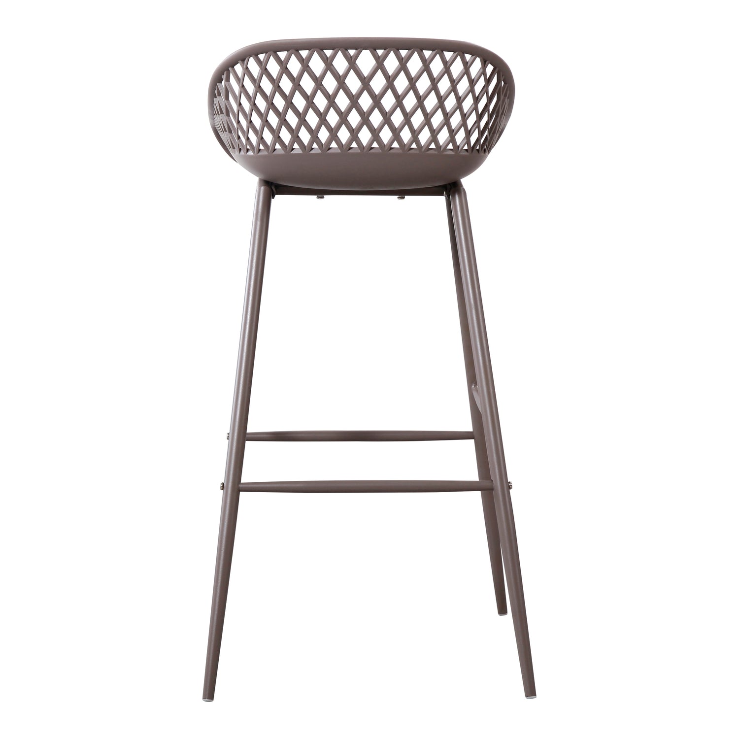 Plaza Outdoor Barstool Black - Set Of Two Bar Stools, Black / Powder Coated Metal Legs