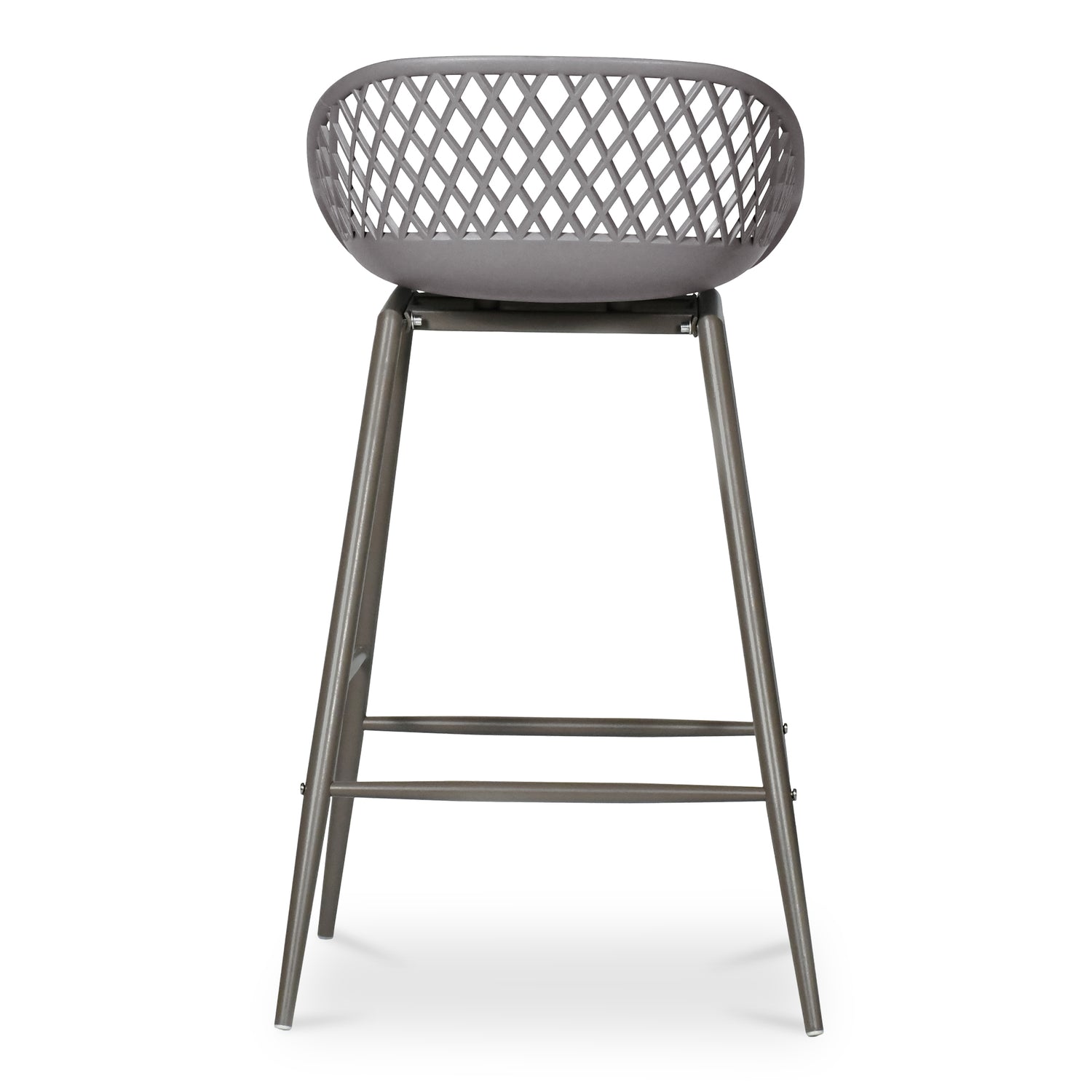 Plaza Outdoor Counter Stool Black - Set Of Two Counter Stools, Black / Steel Legs