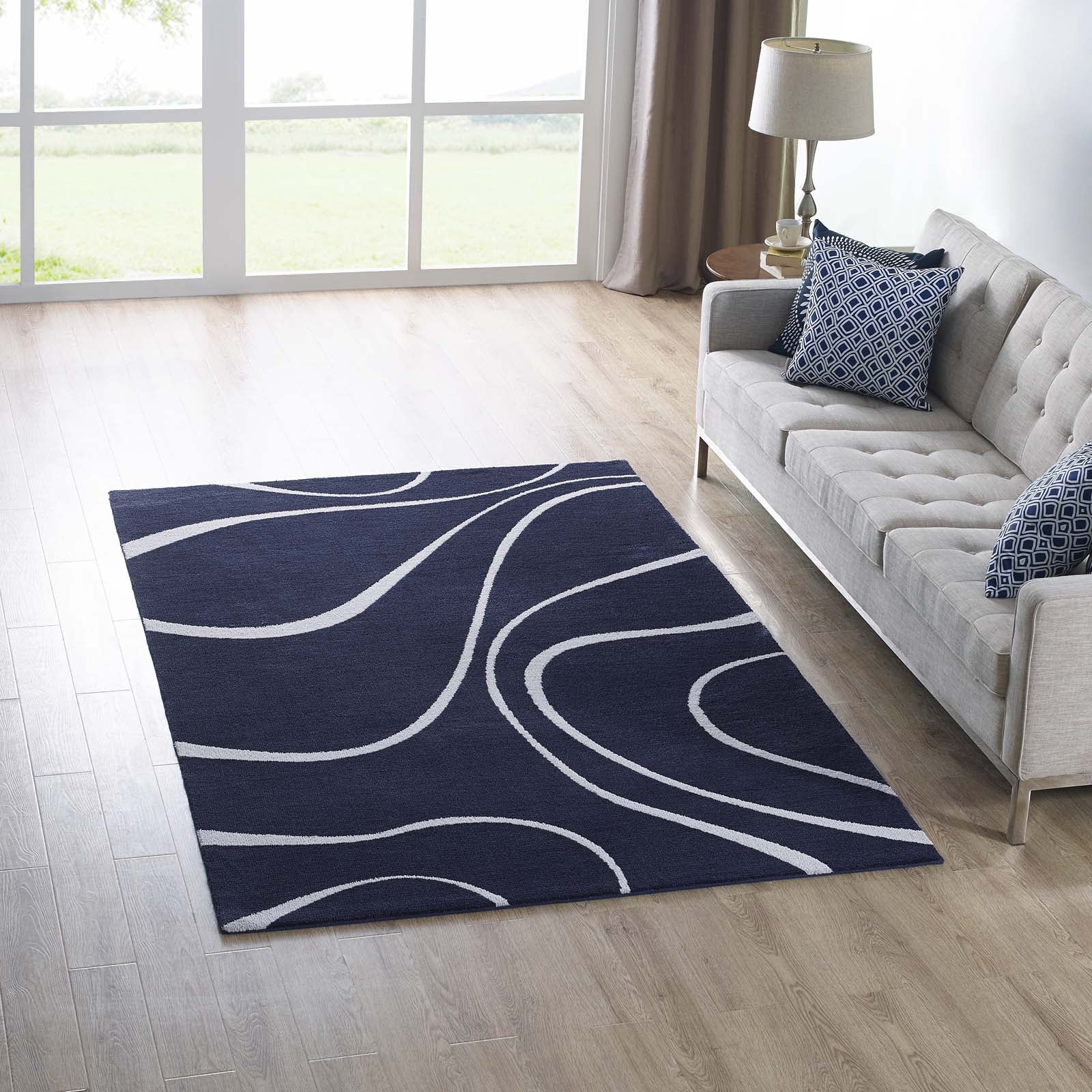 Therese Abstract Swirl Area Rug by Modway