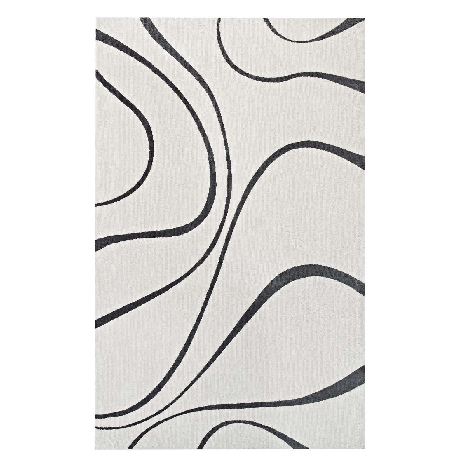 Therese Abstract Swirl Area Rug by Modway