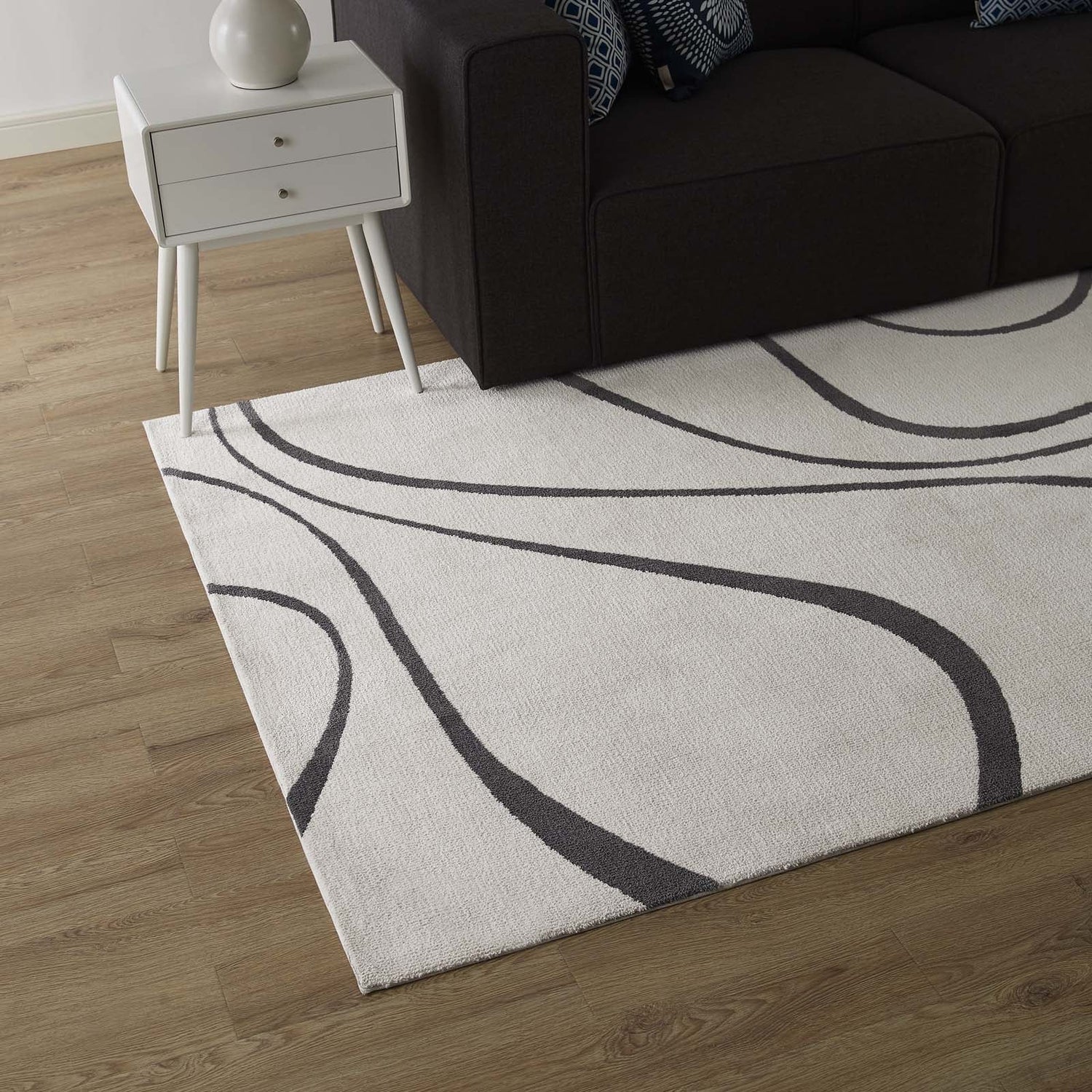 Therese Abstract Swirl Area Rug by Modway