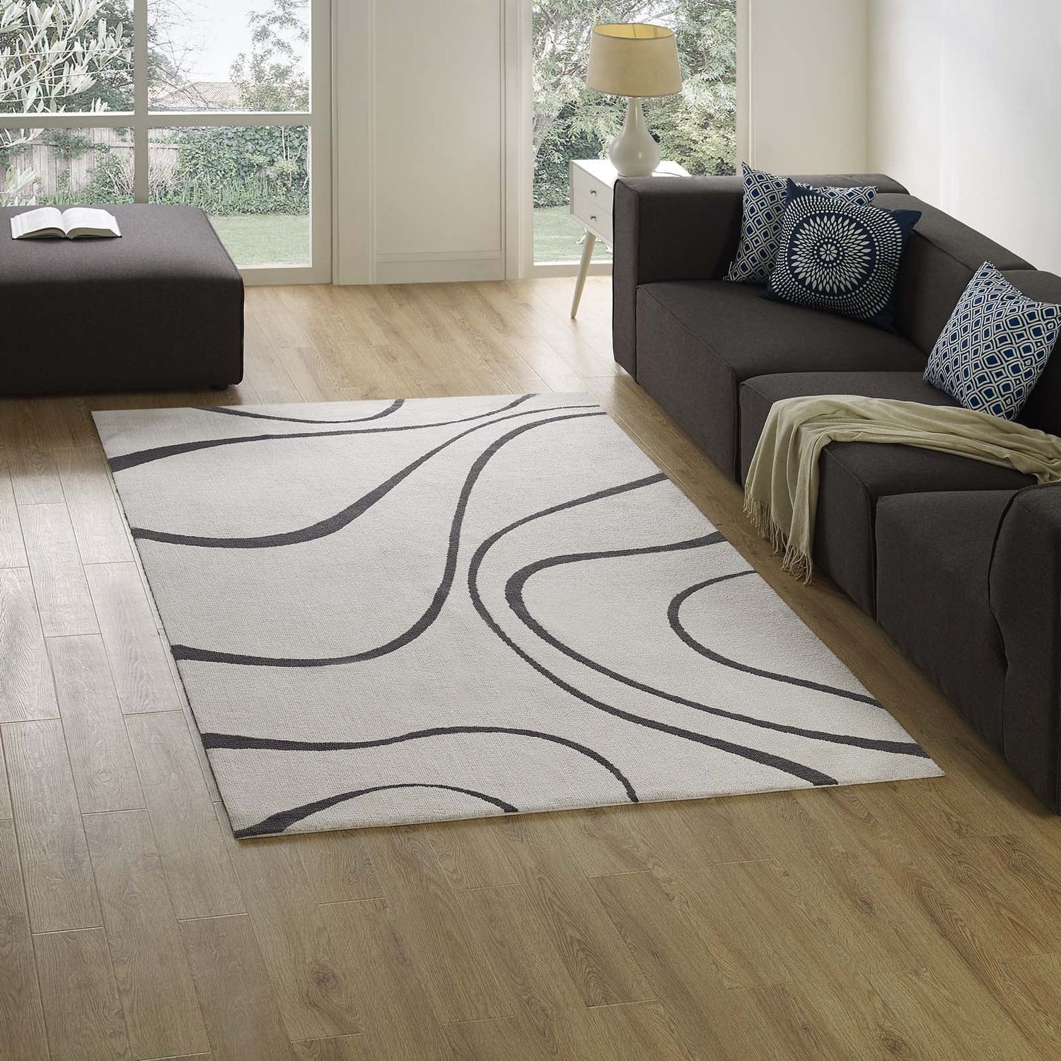 Therese Abstract Swirl Area Rug by Modway