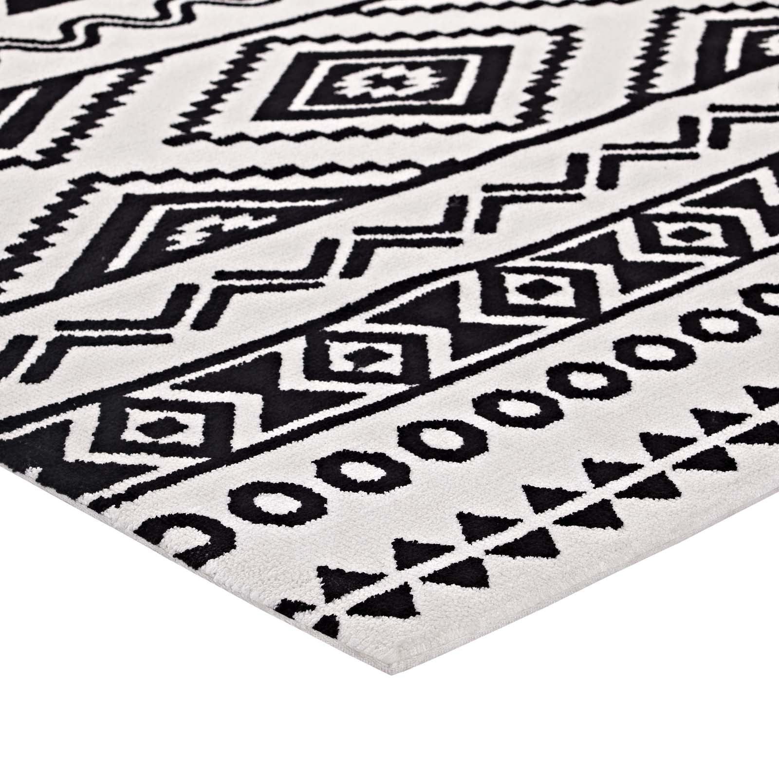 Haku Geometric Moroccan Tribal Area Rug by Modway