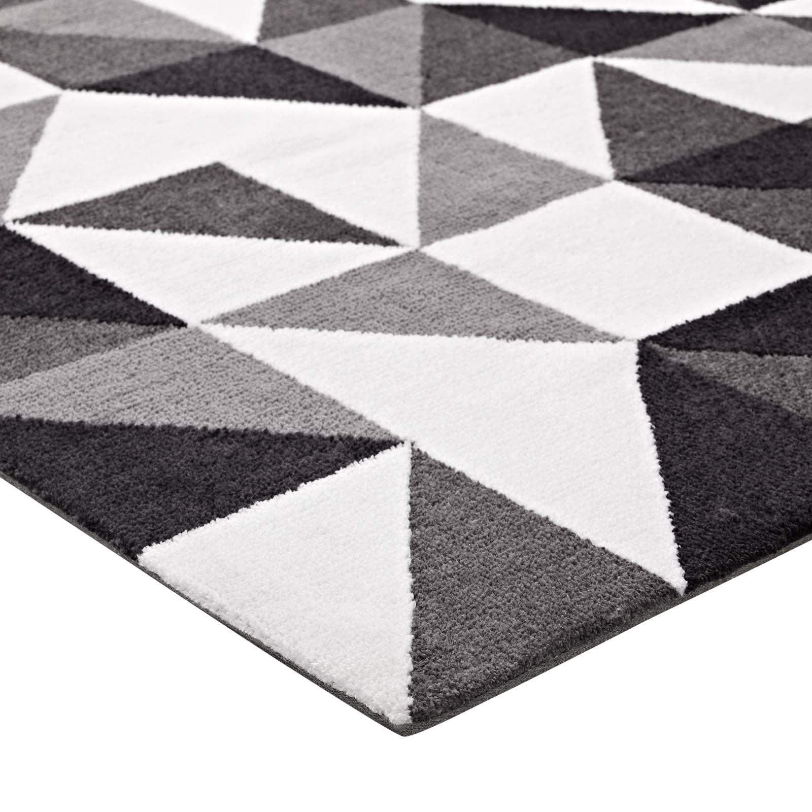 Kahula Geometric Triangle Mosaic Area Rug by Modway