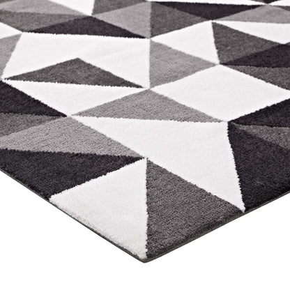 Kahula Geometric Triangle Mosaic Area Rug by Modway