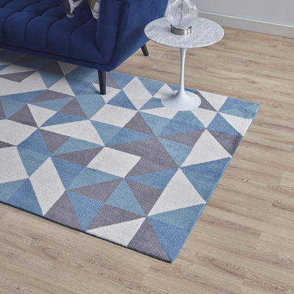 Kahula Geometric Triangle Mosaic Area Rug by Modway