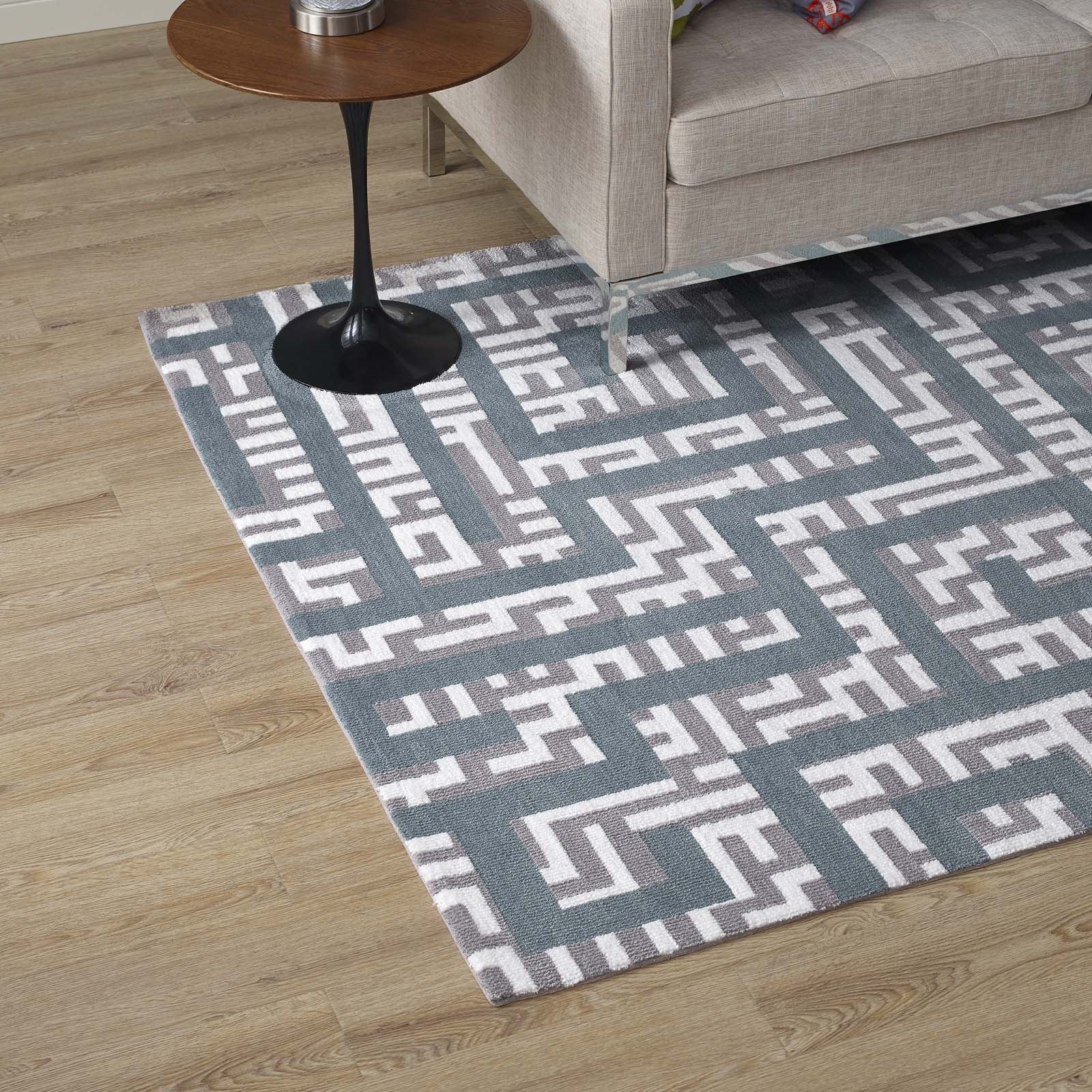 Nahia Geometric Maze Area Rug by Modway