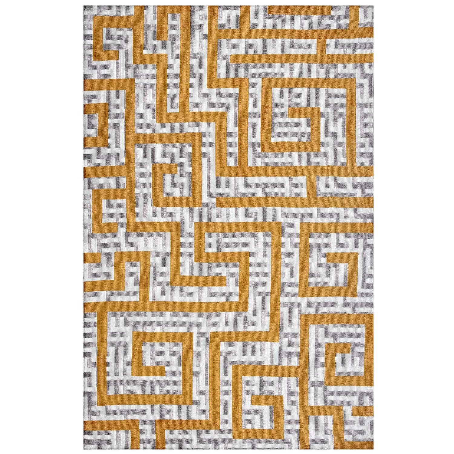 Nahia Geometric Maze Area Rug by Modway